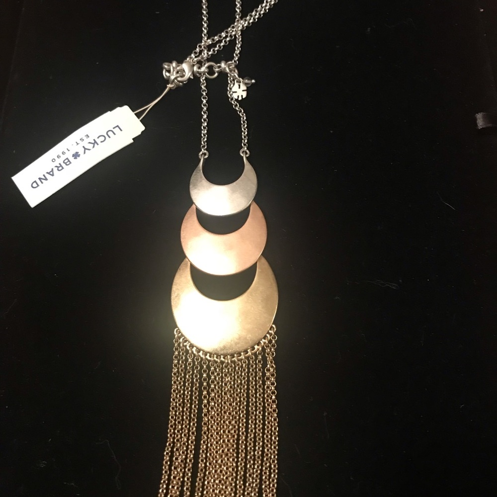 Lucky Tri-color... rose gold/silver/gold .necklace